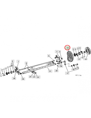 Plato excéntrica recogedor Pick Up empacadora John Deere E56085
