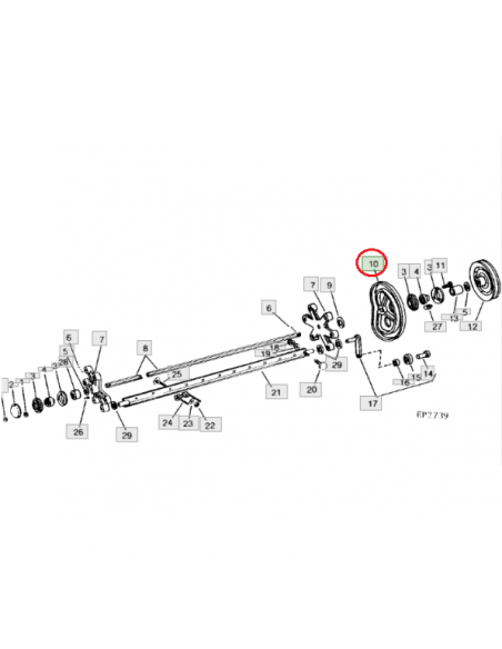 Plato excéntrica recogedor Pick Up empacadora John Deere E56085