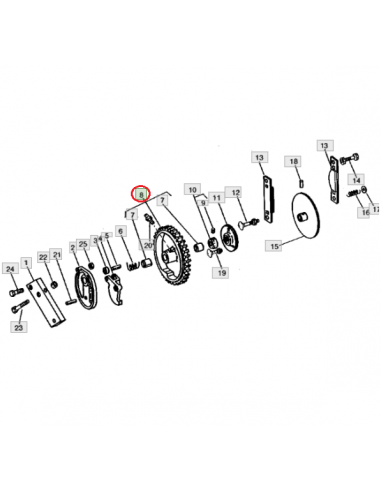 Piñón elevación de la aguja pacas cuadradas empacadora John Deere AE32870