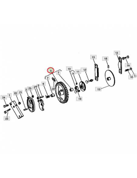 Piñón elevación de la aguja pacas cuadradas empacadora John Deere AE32870