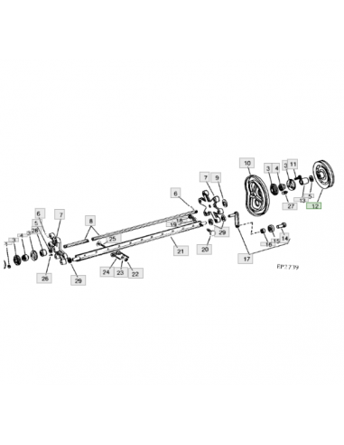Polea cilindro recogedor empacadora John Deere AE29765