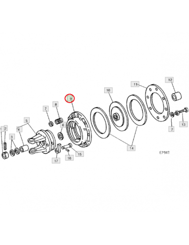 Placa de embrague empacadora John Deere E57134