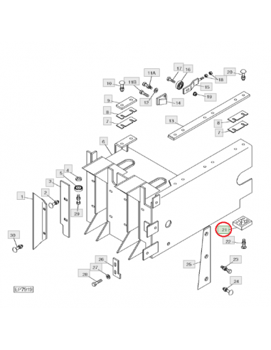 Guía cabeza de embolo empacadora John Deere E39092