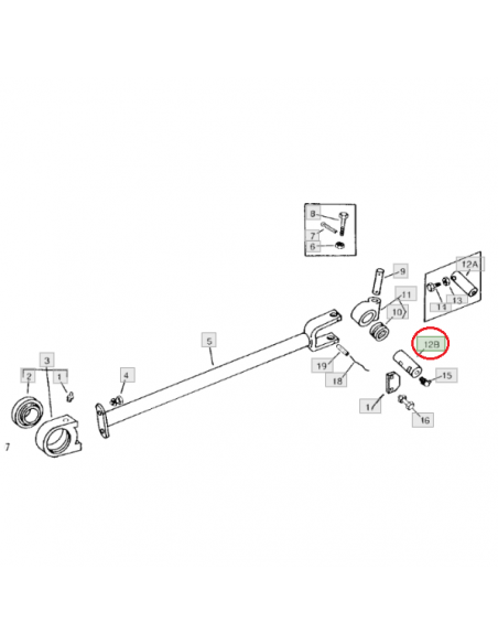 Bulón horquilla biela pistón empacadora John Deere CC17210