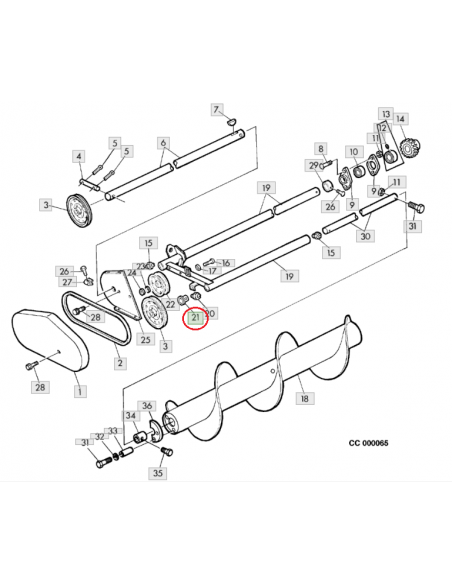 Casquillo polea sinfín empacadora John Deere CC16673