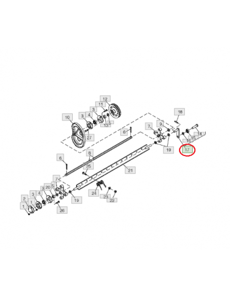 Rodamiento recogedor empacadora John Deere AE28280