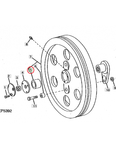 Casquillo volante empacadora John Deere BP14006