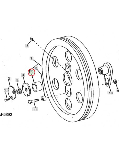 Casquillo volante empacadora John Deere BP14006