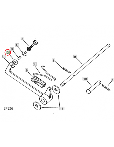 Goma retenedor empacadora John Deere E32465
