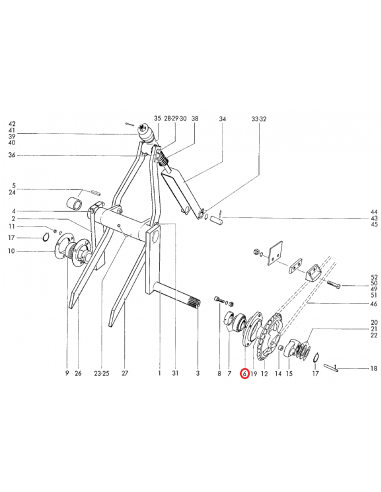 Soporte de rodamientos empacadora Welger