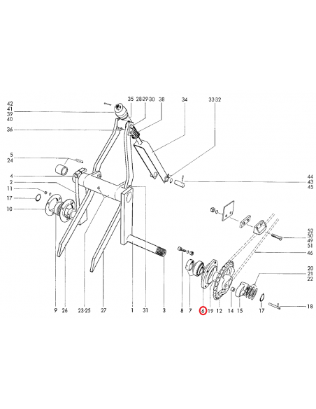 Soporte de rodamientos empacadora Welger