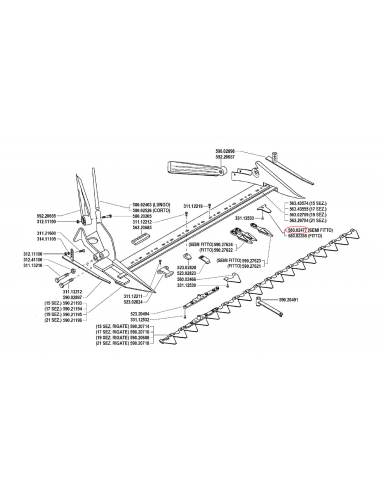 Serreta dedo ancho segadora BCS 2477