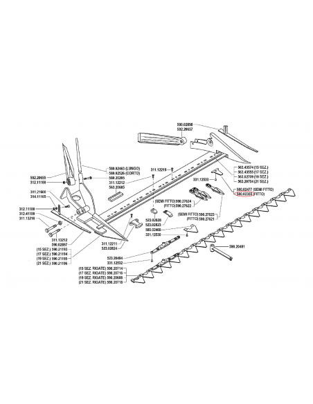 Serreta dedo estrecho segadora BCS 2355