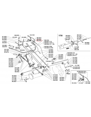 Mando de acelerador segadora BCS 2538