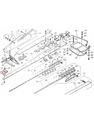 Guía cuchilla superior 1mm. segadora Gaspardo 21120040
