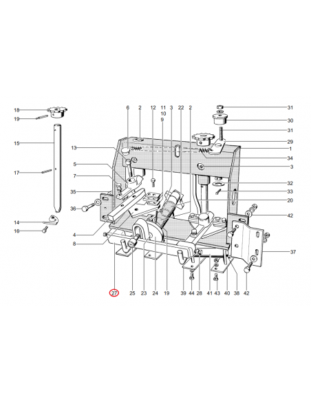Barra de acoplamiento empacadora Welger 1123290157