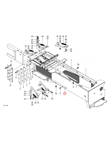 Guía pistón empacadora Welger 1135030601