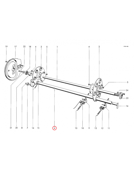 Barra recogedor empacadora Welger AP630, AP730 1123420218