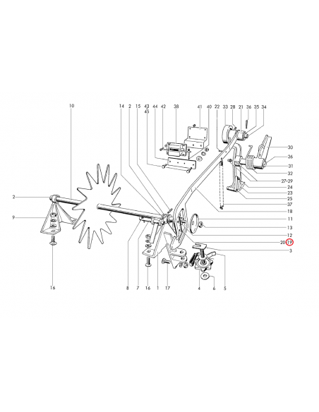 Placa de rodillos 77mm empacadora Welger 0362220000