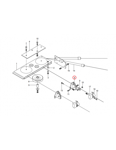 Soporte de rodillos de hilo empacadora Welger 1122290515