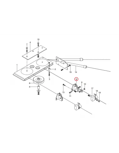 Soporte de rodillos de hilo empacadora Welger 1122290515