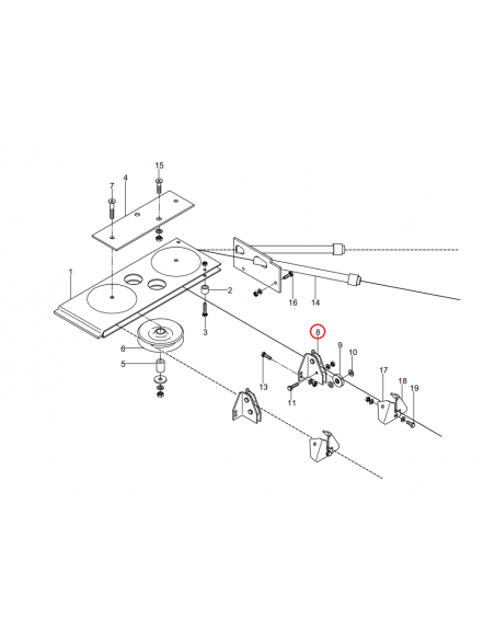Soporte de rodillos de hilo empacadora Welger 1122290515