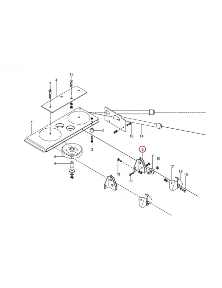 Soporte de rodillos de hilo empacadora Welger 1122290515