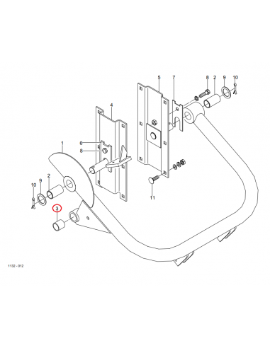 Casquillo 25 x 30 x 30 biela porta agujas empacadora Welger 0920132500