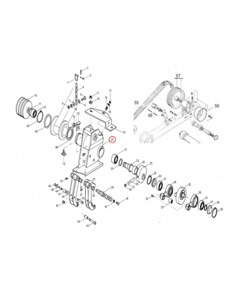 Soporte segadora Gaspardo 12236500