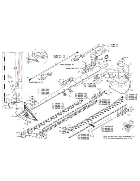Palo nilón completo segadora Gaspardo 20800061