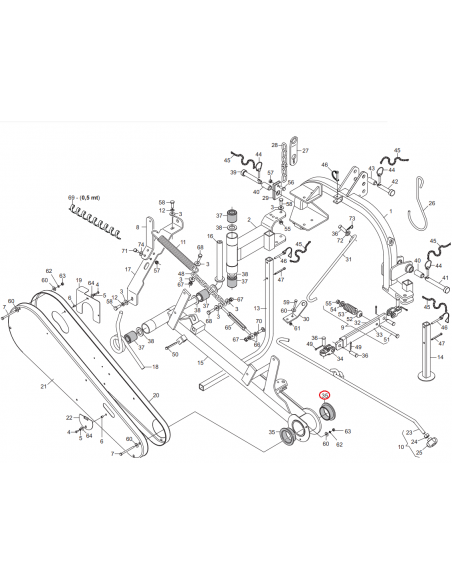Casquillo brazo porta bisagra segadora Gaspardo 66248064