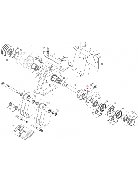 Clavija cónica segadora Gaspardo 21120126