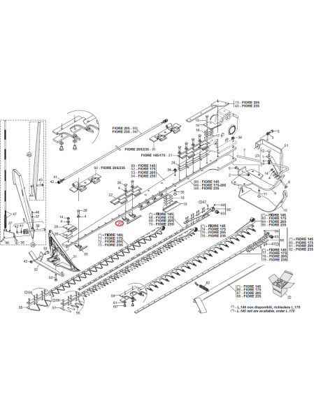 Premilama inferior FBR segadora Gaspardo 13013151