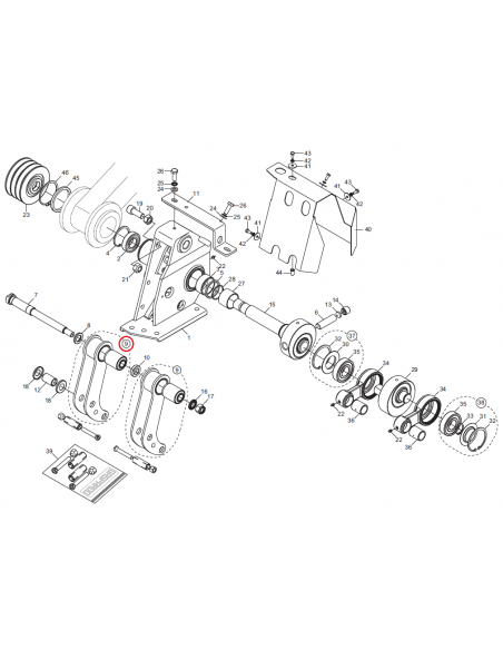 Biela moderna antivibración segadora Gaspardo 12236600