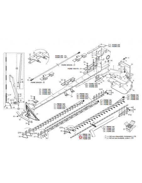 Pletina taladrada 14 dedos FB segadora Gaspardo
