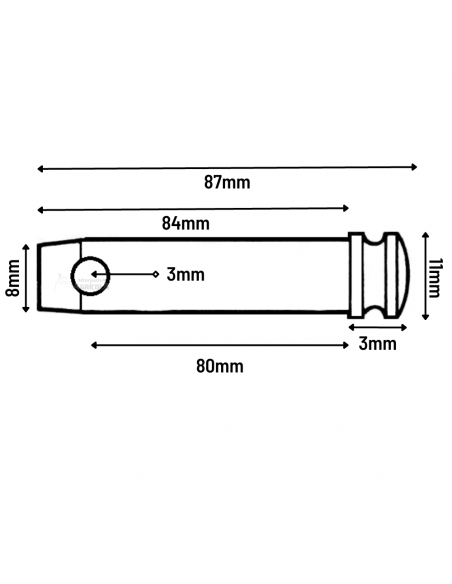 Bulón tope para pasador botella elevación R252053