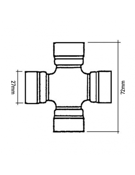 Cruceta transmisión puente delantero John Deere RE65621 