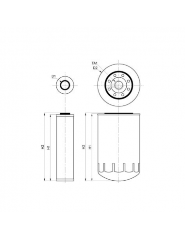 FILTRO DE ACEITE 3/4" UNF - 16