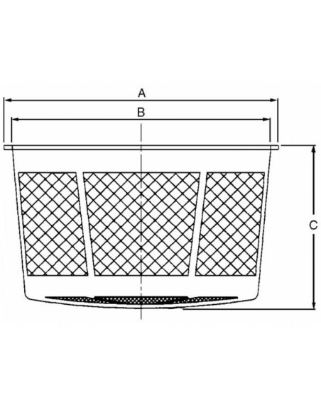 Filtro de cesto 400 x 380 x 280 mm