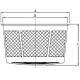 Filtro de cesto 400 x 380 x 180 mm