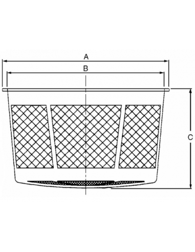 Filtro de cesto 400 x 380 x 180 mm