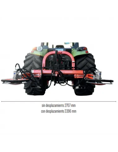 Brazo desbrozador de disco con desplazamiento lateral hidráulico 620mm