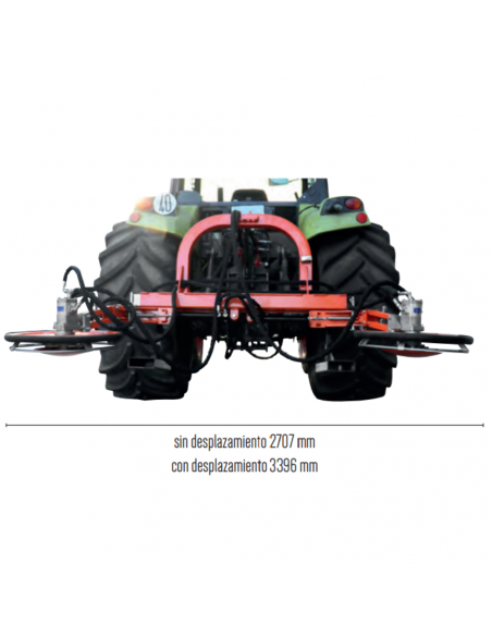 Brazo desbrozador de disco con desplazamiento lateral hidráulico 620mm