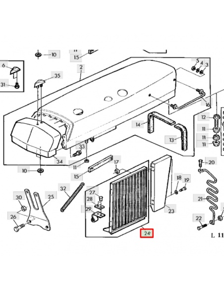 Rejilla lateral Capo Tractor John Deere Modelo 2140