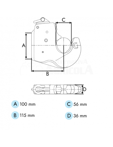 Enganche rápido para soldar CAT-2 tipo Walterscheid C1 con bola