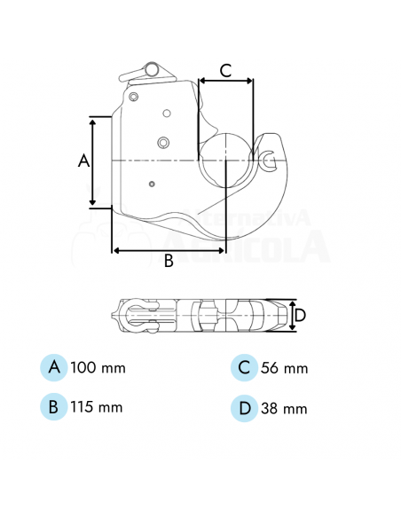 Enganche rápido para soldar CAT-2 tipo Walterscheid C1