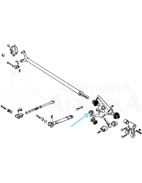 Soporte taco silentblock cuerno segadora BCS 59220174