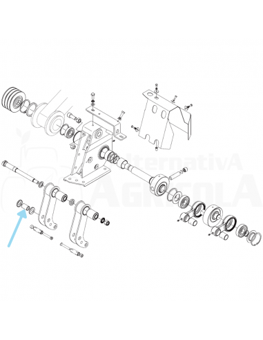 Casquillo de rodamiento Interno biela segadora Gaspardo 21120137