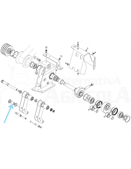 Casquillo de rodamiento Interno biela segadora Gaspardo 21120137