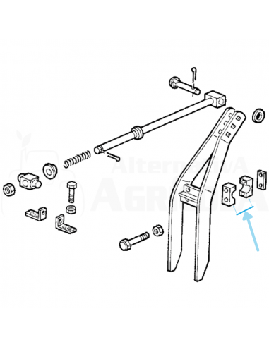 Juego de 2 tacos nilon horcas empacadora John Deere E41454